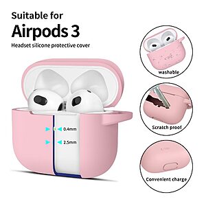 tech protect silicone hook case airpods 3 pink 39324 2