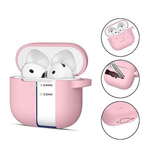 tech protect silicone hook case airpods 4 pink 39322 2
