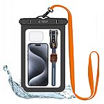 Αδιάβροχη θήκη Smartphone έως 8.9" Tech-Protect Universal Waterproof - Μαύρο/ Πορτοκαλί