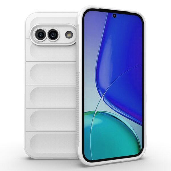 Θήκη Google Pixel 9a 5G Mad Mask Rugged Armor από σκληρό Premium TPU λευκό