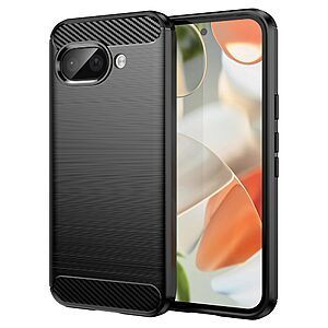 Θήκη Google Pixel 9a 5G Mad Mask Brushed TPU Carbon Πλάτη μαύρο