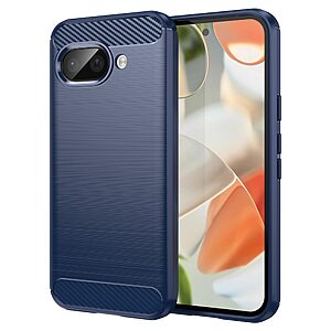Θήκη Google Pixel 9a 5G Mad Mask Brushed TPU Carbon Πλάτη μπλε