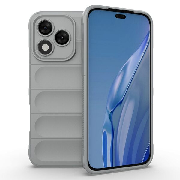 Θήκη Honor 400 Lite 5G Mad Mask Rugged Armor από σκληρό Premium TPU γκρι ανοιχτό