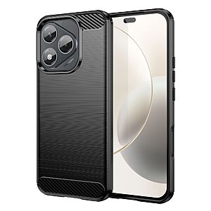 Θήκη Honor 400 Lite 5G Mad Mask Brushed TPU Carbon Πλάτη μαύρο