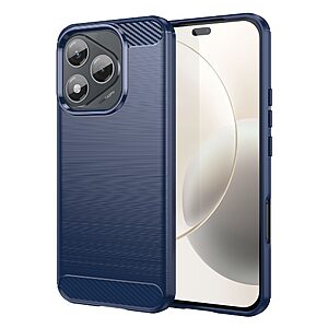 Θήκη Honor 400 Lite 5G Mad Mask Brushed TPU Carbon Πλάτη μπλε