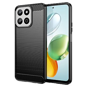 Θήκη Honor X7C / 200 Smart 5G Mad Mask Brushed TPU Carbon Πλάτη μαύρο