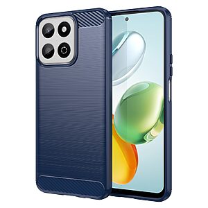 Θήκη Honor X7C / 200 Smart 5G Mad Mask Brushed TPU Carbon Πλάτη μπλε