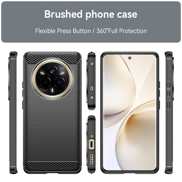 Θήκη Realme 14 Pro 5G Mad Mask Brushed TPU Carbon Πλάτη μαύρο - Image 3