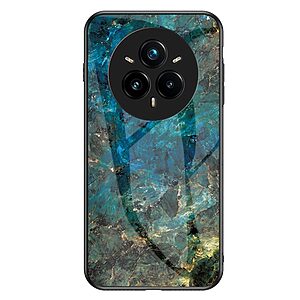 Θήκη Realme 14 Pro+ 5G OEM σχέδιο Marble με Πλάτη Tempered Glass TPU σμαραγδί