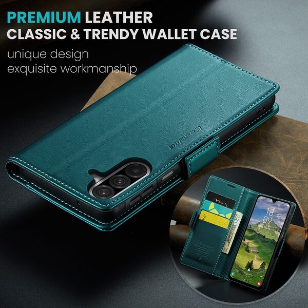 thiki samsung galaxy a26 5g caseme dermatini prasino 39049 4
