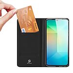 υποδοχή καρτών και μαγνητικό κούμπωμα Flip Wallet από συνθετικό δέρμα και TPU μαύρο