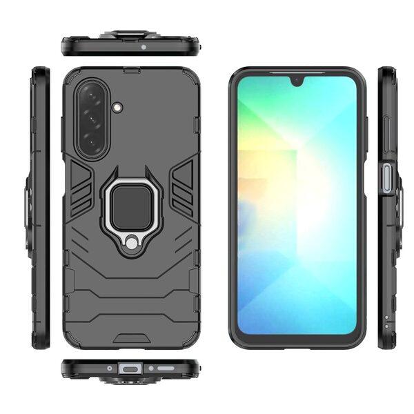 Θήκη Samsung Galaxy A26 5G Mad Mask Πλάτη Thin Armor με Μαγνητικό δαχτυλίδι και Βάση στήριξης TPU μαύρο - Image 5