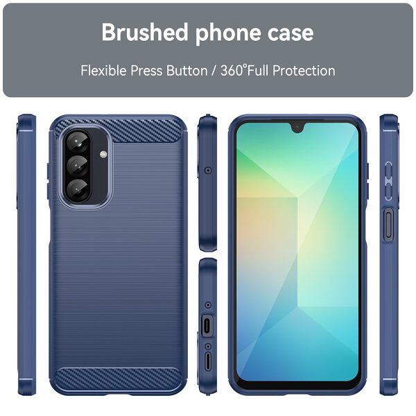 Θήκη Samsung Galaxy A26 5G Mad Mask Brushed TPU Carbon Πλάτη μπλε - Image 3