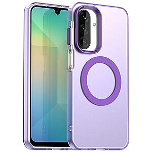 Θήκη Samsung Galaxy A26 5G Mad Mask Candy Series Sockproof συμβατό με MagSafe φορτιστή Transparent Πλάτη TPU μωβ