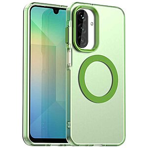 Θήκη Samsung Galaxy A26 5G Mad Mask Candy Series Sockproof συμβατό με MagSafe φορτιστή Transparent Πλάτη TPU πράσινο