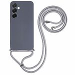Θήκη Samsung Galaxy A26 5G OEM Soft Silicone Sockproof v3 πλάτη με κορδόνι από αντικραδασμικό TPU γκρι
