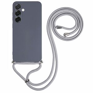 Θήκη Samsung Galaxy A26 5G OEM Soft Silicone Sockproof v3 πλάτη με κορδόνι από αντικραδασμικό TPU γκρι