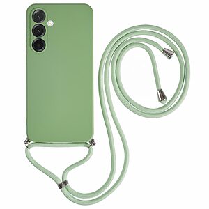 Θήκη Samsung Galaxy A26 5G OEM Soft Silicone Sockproof v3 πλάτη με κορδόνι από αντικραδασμικό TPU πράσινο