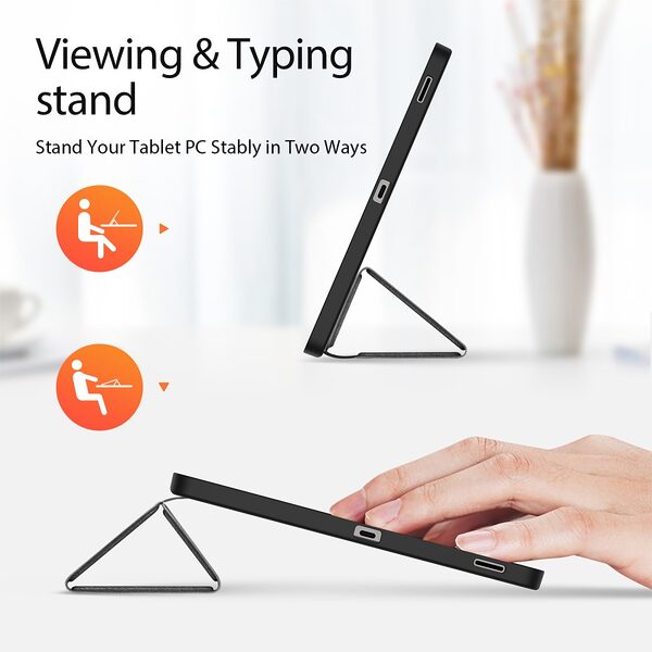 Θήκη Samsung Galaxy Tab S10 FE+ 13.1 DUX DUCIS Domo Series Tri-Fold με ειδική θέση για πενάκι και ενισχυμένη εσωτερική πλάτη μαύρο - Image 3