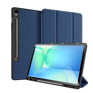 Θήκη Samsung Galaxy Tab S10 FE+ 13.1 DUX DUCIS Domo Series Tri-Fold με ειδική θέση για πενάκι και ενισχυμένη εσωτερική πλάτη μπλε