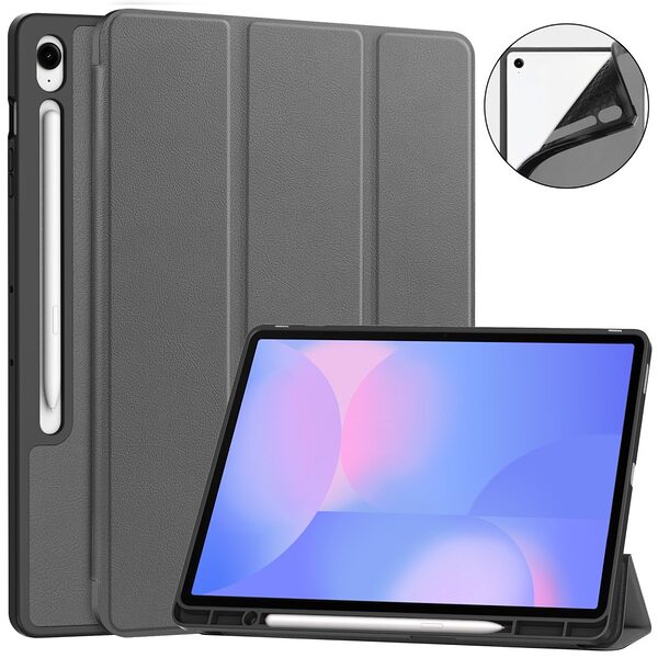 Θήκη Samsung Galaxy Tab S10 FE+ 13.1 Mad Mask Tri-Fold με ειδική θέση για πενάκι και ενισχυμένη πλάτη γκρι