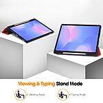 Θήκη Samsung Galaxy Tab S10 FE+ 13.1 Mad Mask Tri-Fold με ειδική θέση για πενάκι και ενισχυμένη πλάτη κόκκινο - Image 3