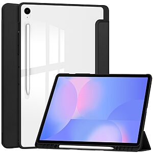Θήκη Samsung Galaxy Tab S10 FE+ 13.1 Mad Mask Tri-Fold με ειδική θέση για πενάκι και διάφανη ενισχυμένη πλάτη μαύρο
