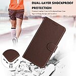 Θήκη Xiaomi Poco F7 Pro 5G OEM New Style Litchi Wallet με βάση στήριξης, υποδοχές καρτών και εσωτερικό μαγνητικό κούμπωμα Flip Wallet από συνθετικό δέρμα καφέ - Image 3