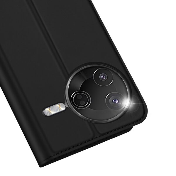 Θήκη Xiaomi Poco F7 Pro 5G DUX DUCIS Skin Pro Series με βάση στήριξης, υποδοχή καρτών και μαγνητικό κούμπωμα Flip Wallet από συνθετικό δέρμα και TPU μαύρο - Image 3