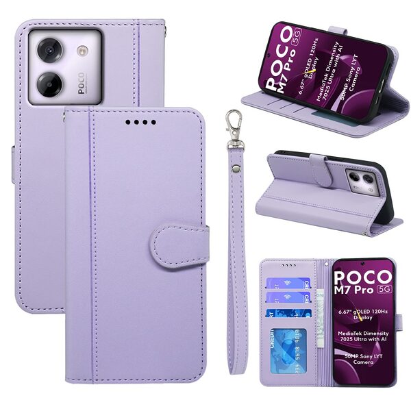 Θήκη Xiaomi Poco M7 Pro 5G Mad Mask PU Leather Series V4 με βάση στήριξης