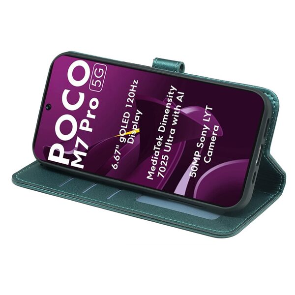 thiki xiaomi poco m7 pro 5g mad mask dermatini prasino 39121 3