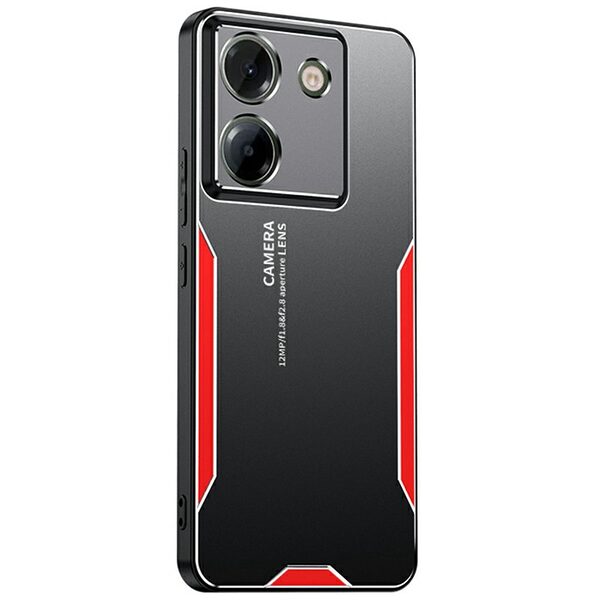 Θήκη Xiaomi Poco M7 Pro 5G OEM πλάτη Warrior Blade Series μεταλλική με Premium TPU κόκκινο