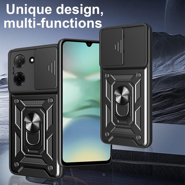 Kickstand και Βάση στήριξης από σκλήρό Premium TPU ασημί