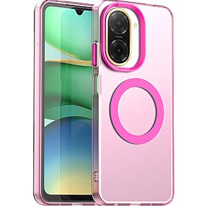 Θήκη Xiaomi Redmi A5 4G / Poco C71 Mad Mask Candy Series Sockproof συμβατό με MagSafe φορτιστή Transparent Πλάτη TPU κόκκινο