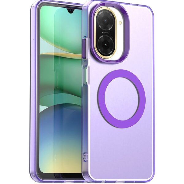 Θήκη Xiaomi Redmi A5 4G / Poco C71 Mad Mask Candy Series Sockproof συμβατό με MagSafe φορτιστή Transparent Πλάτη TPU μωβ