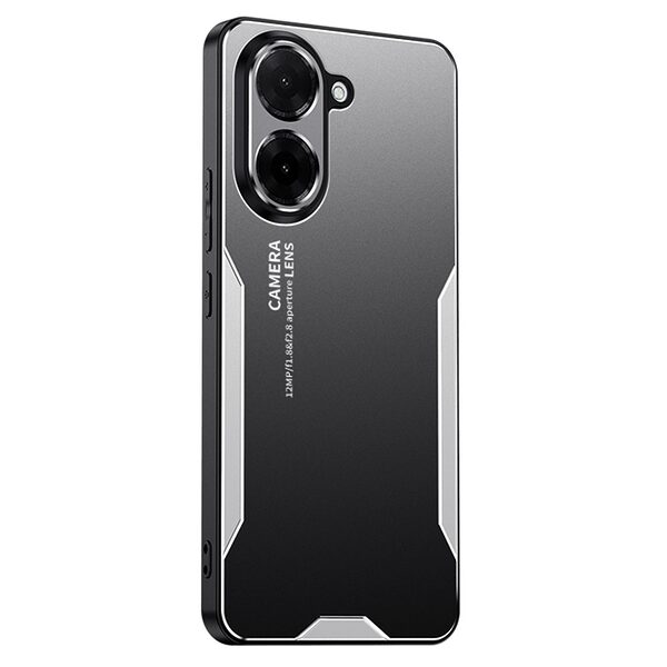 Θήκη Xiaomi Redmi A5 4G / Poco C71 OEM πλάτη Warrior Blade Series μεταλλική με Premium TPU ασημί