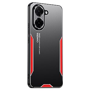Θήκη Xiaomi Redmi A5 4G / Poco C71 OEM πλάτη Warrior Blade Series μεταλλική με Premium TPU κόκκινο