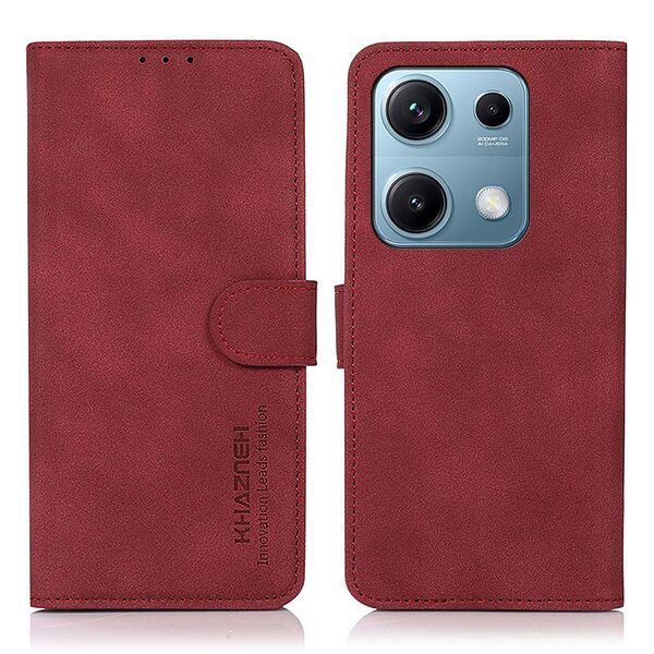 Θήκη Xiaomi Redmi Note 14S KHAZNEH Litchi Skin Texture Leather με βάση στήριξης