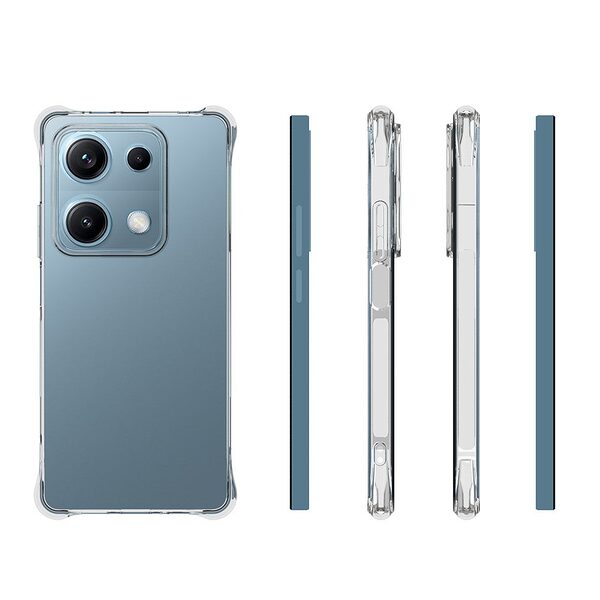 Θήκη Xiaomi Redmi Note 14S OEM Silicone Sockproof V10 Anti-Slip Transparent Πλάτη με ενισχυμένες γωνίες TPU - Image 5