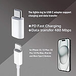 Adapter Μετατροπέας Lightning (θηλυκό) σε USB-C (αρσενικό) λευκό - Image 3