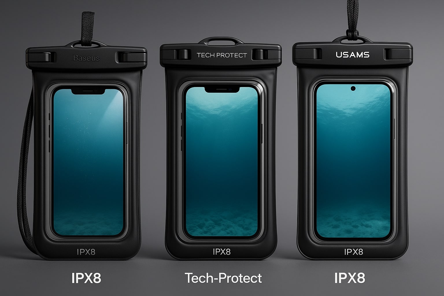 Σύγκριση αδιάβροχων θηκών Baseus Tech-Protect USAMS