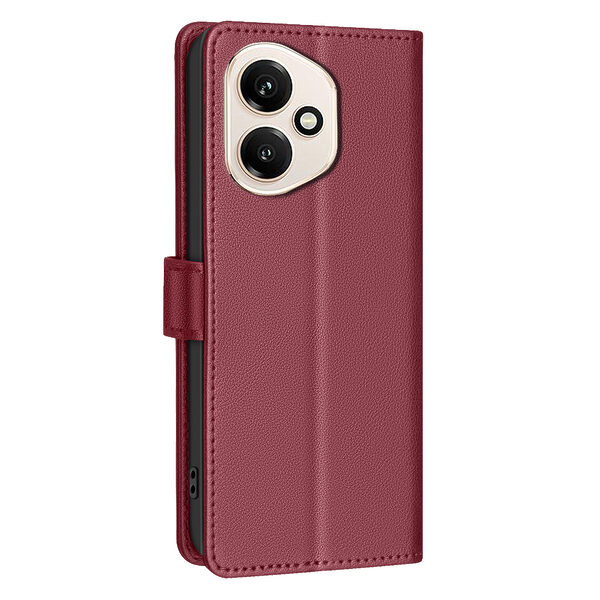 Θήκη Honor 400 5G BINFEN COLOR Leather Wallet series 12 με βάση στήριξης, υποδοχές καρτών και μαγνητικό κούμπωμα κόκκινο - Image 3