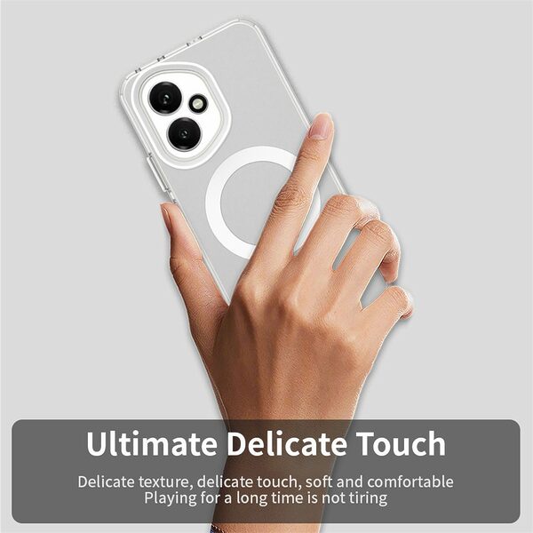 Θήκη Honor 400 5G Mad Mask Anti-Slip Sockproof συμβατό με MagSafe φορτιστή Transparent Πλάτη TPU λευκό - Image 4