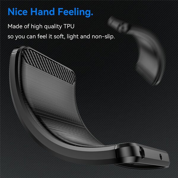 Θήκη Honor 400 5G Mad Mask Brushed TPU Carbon Πλάτη μαύρο - Image 3
