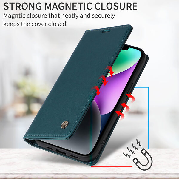 Θήκη Honor 400 5G YIKATU Folio Series με βάση στήριξης, υποδοχή καρτών και μαγνητικό κούμπωμα Flip Wallet από συνθετικό δέρμα και TPU πράσινο - Image 5