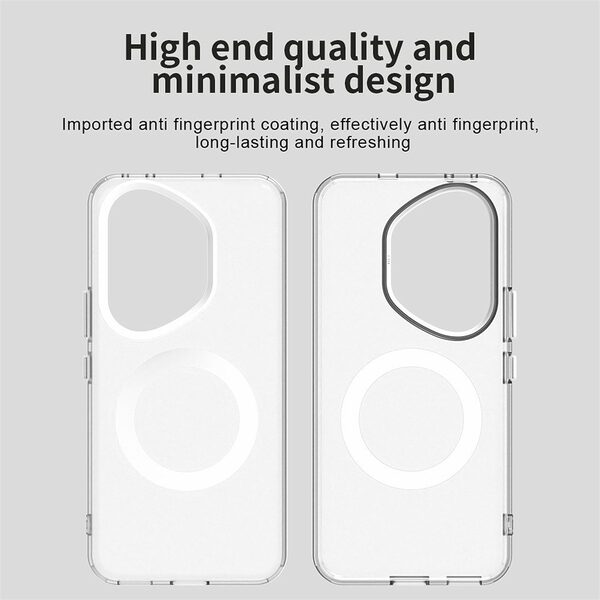 Θήκη Honor 400 Pro 5G Mad Mask Anti-Slip Sockproof συμβατό με MagSafe φορτιστή Transparent Πλάτη TPU λευκό - Image 3