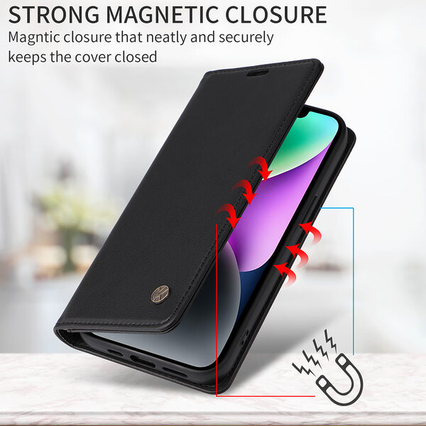 Θήκη Honor 400 Pro 5G YIKATU Folio Series με βάση στήριξης, υποδοχή καρτών και μαγνητικό κούμπωμα Flip Wallet από συνθετικό δέρμα και TPU μαύρο - Image 3
