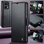 Θήκη Oppo Reno13 5G CASEME 023 Series Πορτοφόλι με βάση στήριξης, υποδοχές καρτών και μαγνητικό κούμπωμα από συνθετικό δέρμα και TPU μαύρο - Image 4