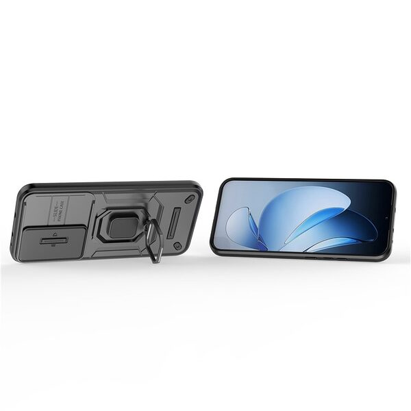 Θήκη Oppo Reno13 5G Mad Mask Camshield Armor Guard v3 Πλάτη με προστασία για την κάμερα, Kickstand και Βάση στήριξης από σκλήρό Premium TPU μαύρο - Image 3
