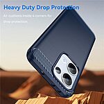 Θήκη Oppo Reno13 5G Mad Mask Brushed TPU Carbon Πλάτη μπλε - Image 3